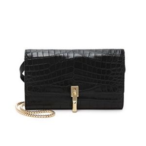 ELIZABETH AND JAMES croc leather crossbody bag